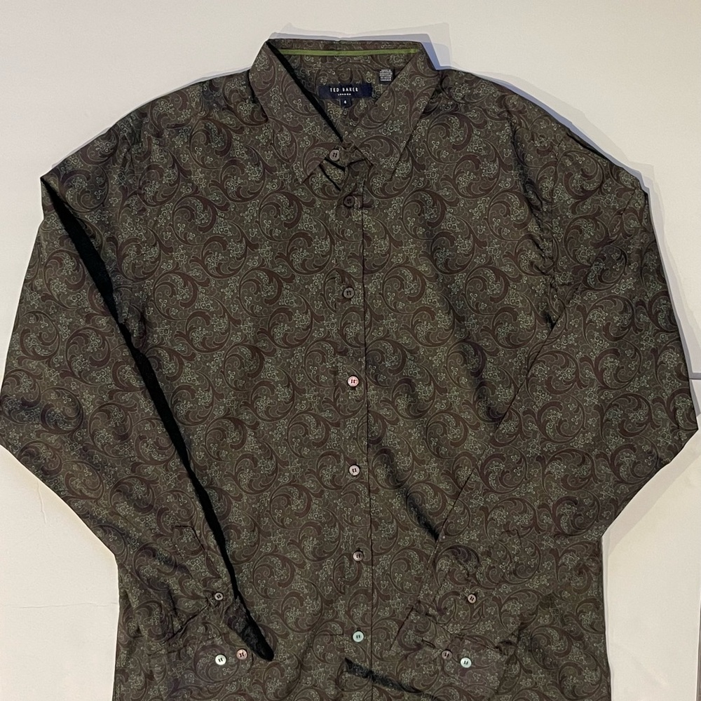 Ted Baker Men's Button Down Long Sleeve Shirt